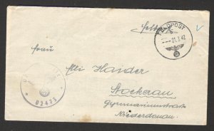 GERMANY NETHERLANDS - COVER - FELDPOST 02473 - 1942.