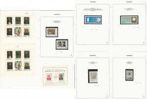 Argentina, Postage Stamp, #1052, 1056-7, 1261, 1314, B25, C97 Mint, JFZ