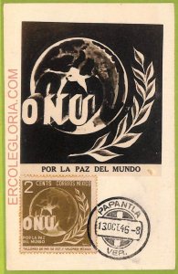 ad3267 - MEXICO - Postal History - MAXIMUM CARD - 1946 - ONU world peace