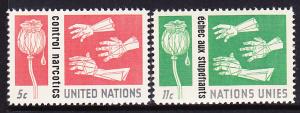 131-32 United Nations 1964 Narcotics Control MNH