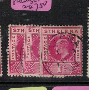 St Helena SG 54 X 3 Shades VFU (2evd)