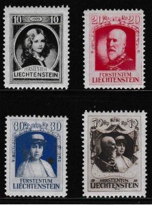 Liechtenstein 1929 Scott 90-93 (4) Complete Prince Francis & Elsa VF/NH/(**)