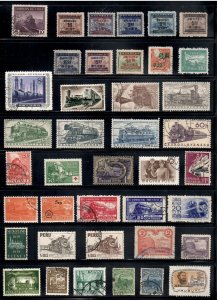 40 Different Worldwide RR Train Stamps - I Combine S/H