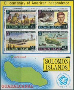 Solomon Islands 1976 SG325 American Independence MS MNH