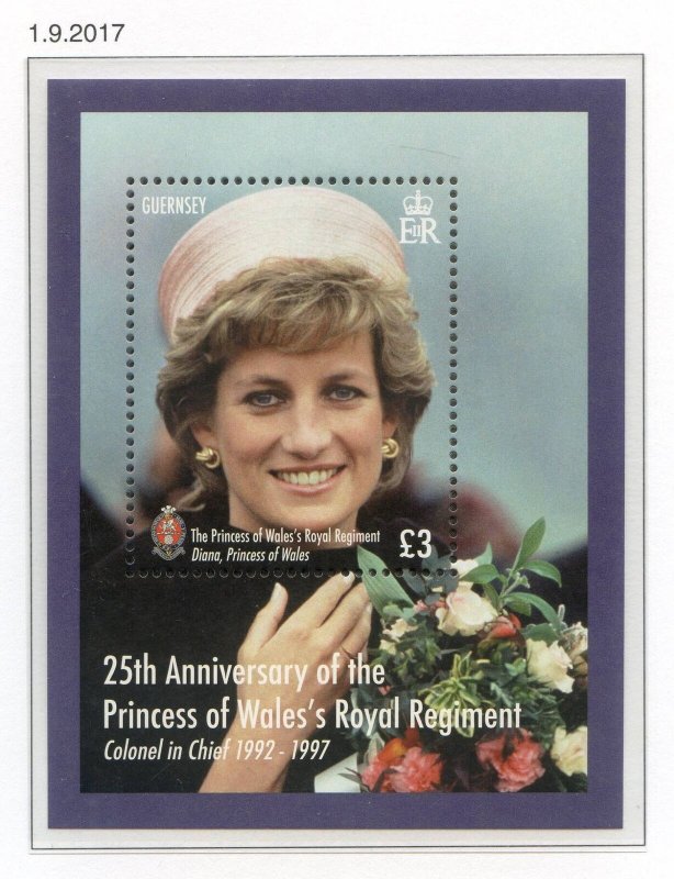 Guernsey 2017 Princess of Wales Mini Sheet SG1691 Unmounted Mint