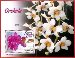A4559 - SIERRA LEONE - ERROR MISPERF, Souvenir sheet: 2019, Orchids, Flowers