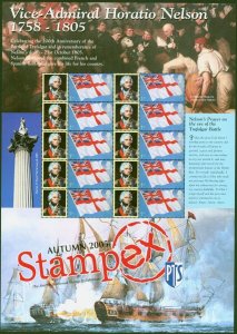 GB Smiler Sheet Horatio Nelson Stampex 2005
