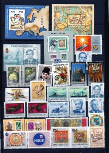 HUNGARY 1993 SET OF 26 STAMPS, SHEET WITH 8 STAMPS & 4 LABELS & 4 S/S MNH