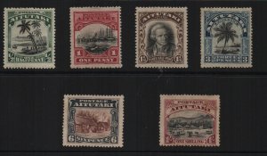 Aitutaki (Cook)  1920 SG24/9  mounted mint set of 6 (1/- poor)