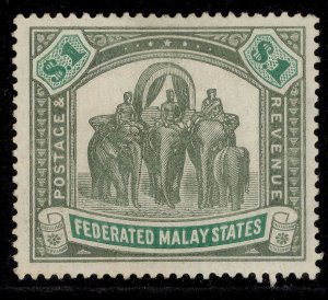 MALAYSIA - Fed Malay EDVII SG48, $1 grey-green & green, M MINT. Cat £120.