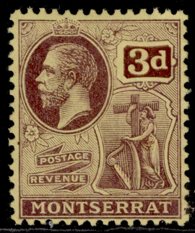 MONTSERRAT GV SG53, 3d purple/yellow, M MINT.