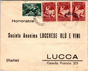 1940 Varna Bulgaria Lucchese Oil and Wine Cover To Lucca Italy
