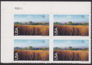 C136 Nine-Mile Prairie Plate Block MNH