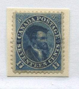 Canada 1859 17 cents Cartier very lightly used and VF