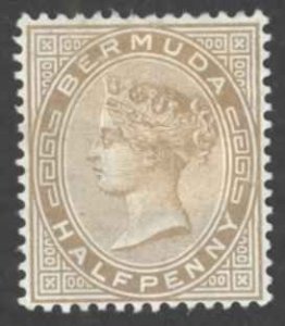 Bermuda Sc# 16 MH (b) 1880 1/2p brown Queen Victoria