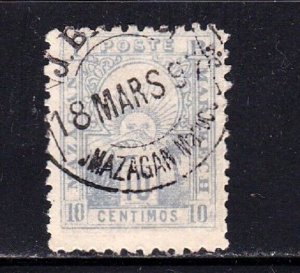 French Morocco - Mazagan stamp, used, SCV $12.00 