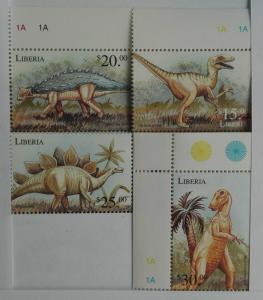 Liberia 1999** Mi.2567-70. Dinosaurs MNH [17;96]