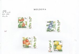 MOLDOVA - 1998 - Fruits - Perf 4v Set - M N H