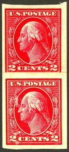 U.S. #482 MINT PASTE UP PAIR OG NH THINS