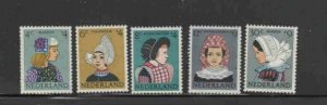 NETHERLANDS #B348-B352 1960 SURTAX FOR CHILD WELFARE MINT VF NH O.G