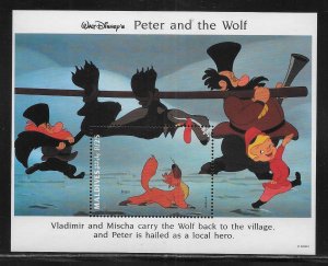 Maldive Islands 1928 Disney Peter and the Wolf s.s. MNH c.v. $5.00
