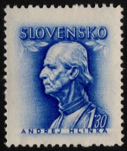 ✔️ SLOVAKIA 1943 - FAMOUS PERSONS - WATERMARK - SC.83 MNH OG [SK111]