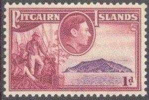 Pitcairn Isl.   2 Mint OG 1940 1p KGVI Definitive