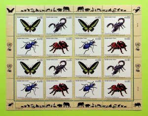 UN -NY 975-8/GENIVA 496-9/VIENNA 438-41 NH MINISHEETS+4FDC OF 2009-INSECTS-Sc$85