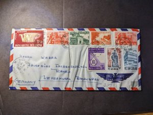 1963 Vietnam Airmail Cover Saigon to Bavaria Leverkusen Bayerwerk Germany