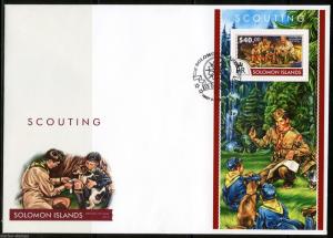 SOLOMON ISLANDS  2015 SCOUTING  SOUVENIR SHEET FIRST DAY COVER