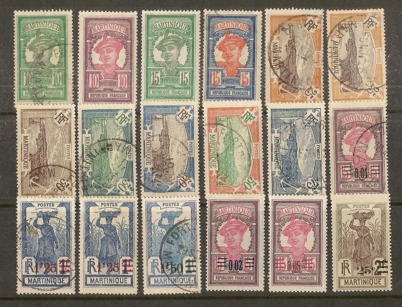 Martinique 1908-1924 Mint & Used Collection (36v)