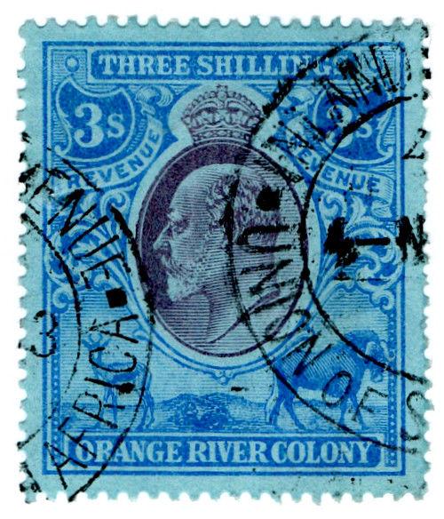 (I.B) Orange River Colony Revenue : Duty Stamp 3/-