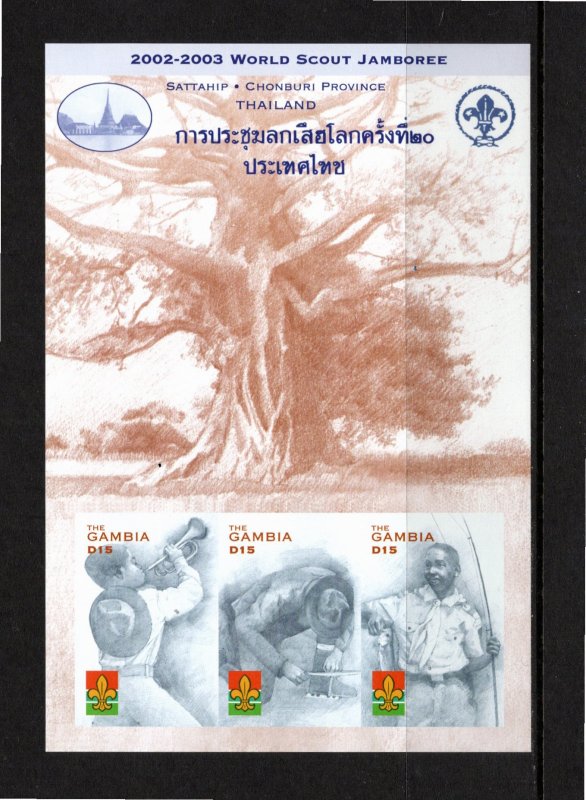 Gambia 2002 MNH Sc 2650a-c IMPERFORATE