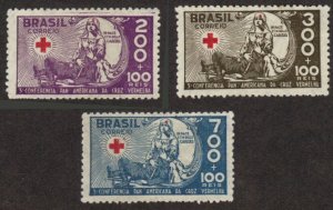 Brazil #B5-7 MH cpl semipostal set