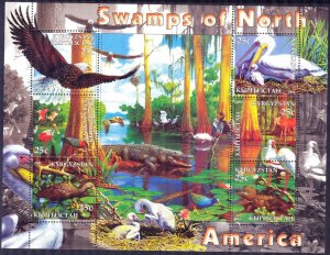 Kyrgyzstan 2004 Swamps of North America Birds Sheet MNH Private