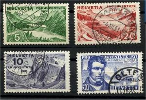 SWITZERLAND, PRO JUVENTUTE 1931, USED SET		