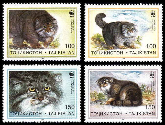 Tajikistan WWF Pallas's Cat 4v SG#90-93 MI#94-97 SC#92-95 CV£9.8
