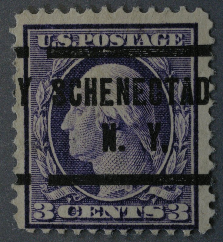 United States #376 3 Cent Washington Schenectady  N.Y. Precancel Used