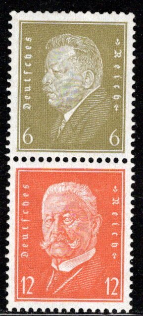 Germany Scott # 369, 373, mint nh, se-tenant, Mi# S46