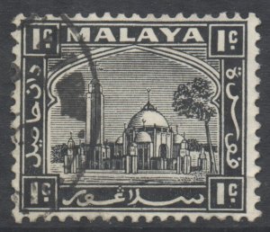 Malaya Selangor Scott 45 - SG68, 1935 Mosque 1c used