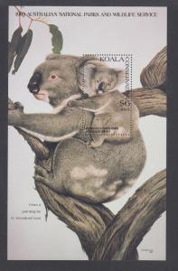 Australia 1993 $6.00  Australian National Parks Koala Conservation sheet, VF