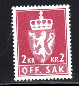 NORWAY #O110  2kr  OFFICIAL MAIL  MINT  VF NH  O.G   b