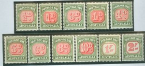Australia  #J86-J95  Single (Complete Set)
