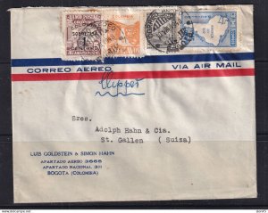 Colombia 1948 Clipper Airmail Cover Bogota to St Gallen 16095