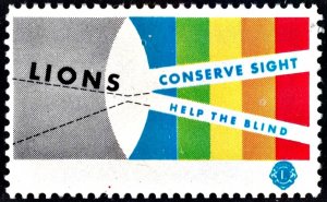 Lions Club Charity Seal Conserve Sight Single OG/NH