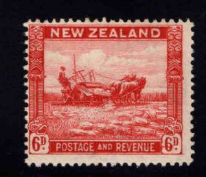 New Zealand Scott 211 MH* 6p red similar centering from same block