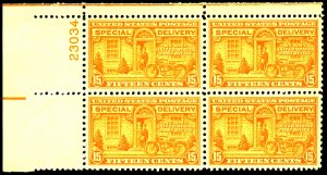 U.S. #E16 MINT PL# BLOCK OF 4 OG NH