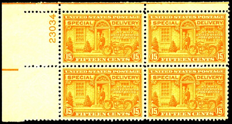 U.S. #E16 MINT PL# BLOCK OF 4 OG NH