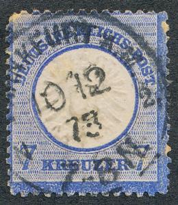 GERMANY 24 USED, F-VF 7 KR, ULTRA, LARGE SHIELD