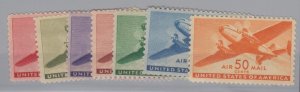 USA 1941 Airmail Set To 50c Sc# c25/c31 MNH BP7439